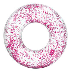 Круг для купания Intex TRANSPARENT GLITTER, в ассортименте