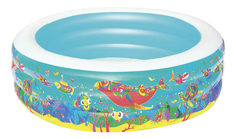 Детский круглый бассейн BestWay 51122 "Подводный мир", 196х53 см
