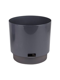 Горшок для растений WATERMATIC 4.8л 215мм темно-серый Decor
