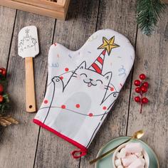 Набор подарочный "Catmas" с варежкой-прихваткой Доляна 5271306