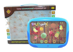 Игрушка развивающая для детей SHANTOU "Фрукты" планшет на батарейках, голубой