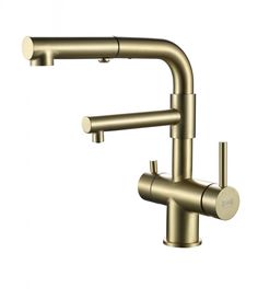 Смеситель ZorG SZR-3216 BRONZE с вытяжной лейкой, под фильтр