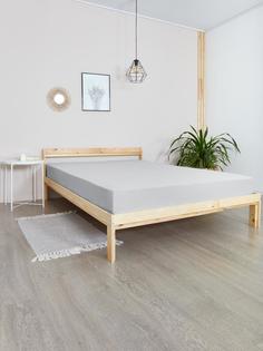 Простыня на резинке трикотаж "Всё себе", Серый, Размер: 120 х 200