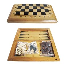 Игра настольная 3 в 1 (шахматы, шашки, нарды), арт. 592203 РемекоКлаб