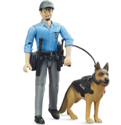 Фигурка полицейского с собакой Bruder 62-150