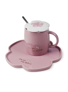 Кружка с блюдцем, крышкой и ложкой Solmax&Home TW56619