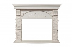 Портал из камня для камина Electrolux Torre Classic Белый/Беленый дуб