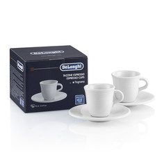 Набор чашек с блюдцем DeLonghi DLSC308 Espresso (2 шт.)