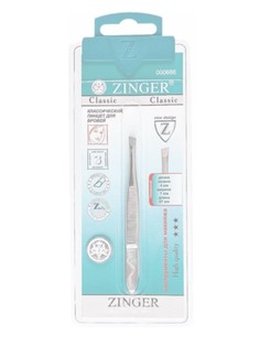 Пинцет Zinger скошенный ручная заточка