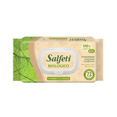 Влажные салфетки очищающие Salfeti ECO biologico 72 штуки в упаковке, 1450320