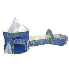 Палатка детская игровая, тоннель с сухим бассейном синий 001137 Aiden Kids