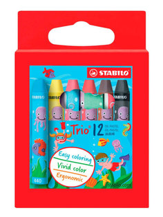 Набор масляной пастели Stabilo "Trio" 12 цв