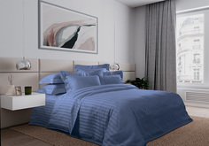 Постельное белье «Черничный мусс», Страйп-сатин (Евро 200х200 (4 нав.) Текс Дизайн