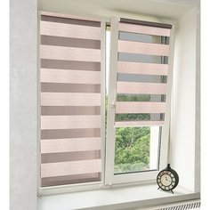 Рулонная штора Delfa Сантайм Роко 81x160 розовый