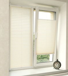 Штора плиссе Delfa Walnut, кремовый, ширина 68 см