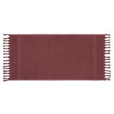 Махровое полотенце Hamam MEYZER с кисточками, 50x100 см, бордовый