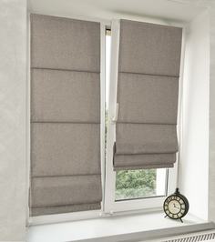 Римская штора Delfa Plain Dim Out-006, серый, ширина 81 см