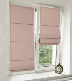 Римская штора Delfa Roman-8950, бежево-розовый, ширина 81 см