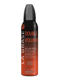 Мусс пенка для укладки волос La Grase двойной объем Double Volume 150мл