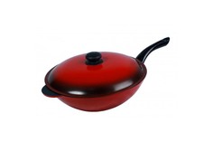Сковорода 300 с одним лит.ушком и крышкой WOK (ЛW30уpк) Силумин