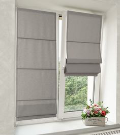 Римская штора Delfa Roman-8218, серый, ширина 43 см