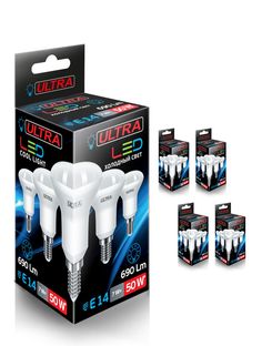 Светодиодная Лампочка Ultra Led LED R50 7W E14 4000K, комплект 5 шт.