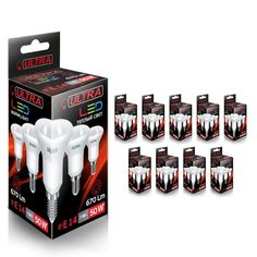 Светодиодная Лампочка Ultra Led LED R50 7W E14 3000K комплект 10 шт.