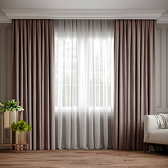 Классические шторы Eleganta Ava цвет: бежевый