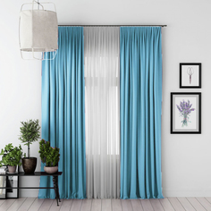 Классические шторы Eleganta Bea цвет: бирюзовый