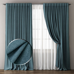 Классические шторы Eleganta EastLegend цвет: бирюзовый