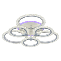 Светодиодная люстра 8003/3+3 WHT A 108W+8W RGB Profit Light