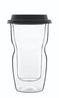 Стакан "Кофе с собой" 340мл Thermic Glass RM508 с силиконовой крышкой Luigi Bormioli