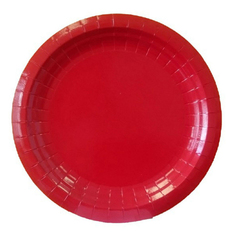 Тарелки одноразовые Vitto Красные бумажные 230 мм 6 шт