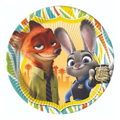 Тарелки одноразовые Procos Disney Zootropolis бумажные 23 см 8 шт