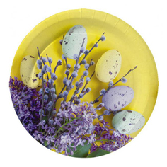 Тарелки одноразовые бумажные 18 см 6 шт No Brand