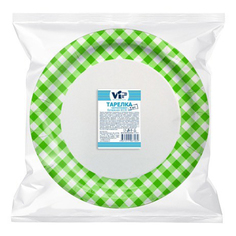 Тарелки одноразовые Vip бумажные 23 см 25 шт