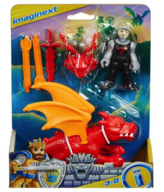Игровой набор Mattel Imaginext Огнедышащий дракон рыцаря с пусковой установкой