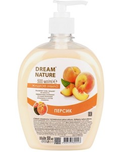 Мыло жидкое Dream Nature Персик, 500 мл