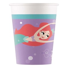 Стаканы одноразовые Procos Ariel Under The Sea Металлик бумажные 8 шт