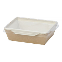 Контейнеры одноразовые DoEco OpSalad картонные с крышками 350 мл 50 шт