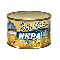 Икра трески Знаток стерилизованная 220 г