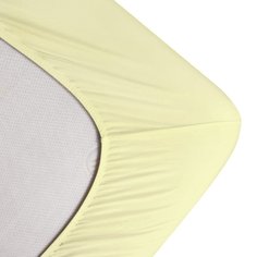 Простыня на резинке Melange collection (желтый,160*200) Агава