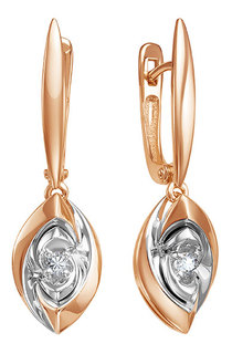 Серьги из красного золота с бриллиантом Империал S0818-120 Imperial