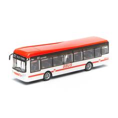 Городской автобус Bburago Long City Bus 1:43 красно-белый 18-32102/1,18-32102