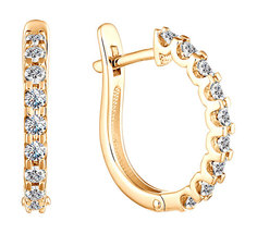 Серьги из красного золота с бриллиантом Империал S0255-120 Imperial