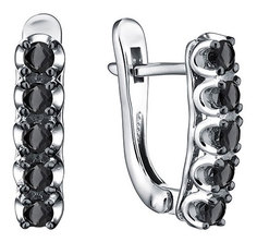 Серьги из белого золота с бриллиантом Империал S0357-205 Imperial