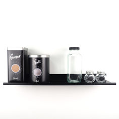 Полка для кухни прямая "Solo kitchen" черная lzm