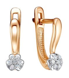 Серьги из красного золота с бриллиантом Империал S1390-120 Imperial