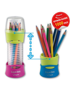 Карандаши цветные COLORPEPS, треугольн. 12цв. пенал MAPED