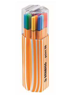 НАБОР КАПИЛЛЯРНЫХ РУЧЕК STABILO point 20ЦВ В ФУТЛЯРЕ TWIN PACK, БЛИСТЕР